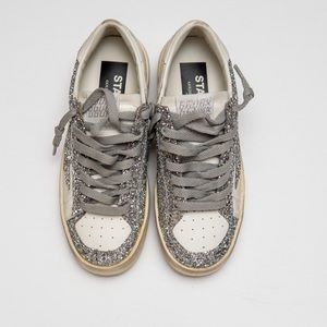 Golden Goose Stardan Glitter & Leather Sneaker